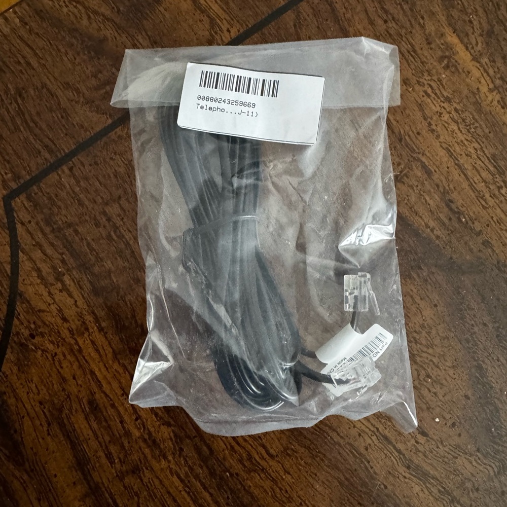 Black Telephone Cable